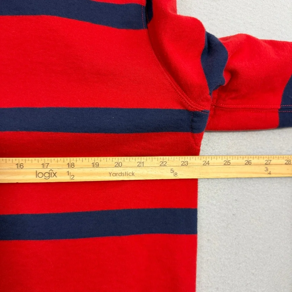 Vintage Polo Ralph Lauren Rugby Shirt Men's XL Red Striped Long Sleeve Preppy